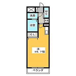 Rivermet覚王山 ワンルームの間取図画像
