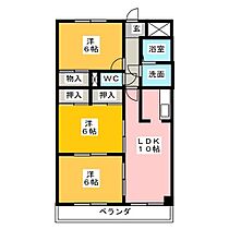 ロイヤル百番館  ｜ 愛知県名古屋市中村区稲葉地町１丁目（賃貸マンション3LDK・2階・63.78㎡） その2