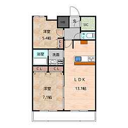 間取図画像 2LDK