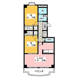 ステラ・ポラーレ 2LDKの間取図画像