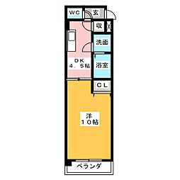 アプリコットビレッジ 1DKの間取図画像