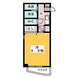 メゾン栄和 1Kの間取図画像