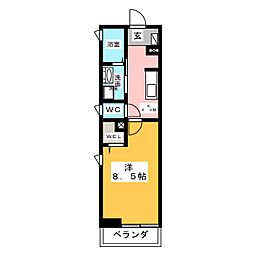 メゾン中村 1Kの間取図画像