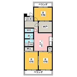 丹羽ハイツ 3SDKの間取図画像