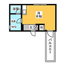 愛知県名古屋市西区花の木３丁目（賃貸アパート1R・2階・20.11㎡） その2