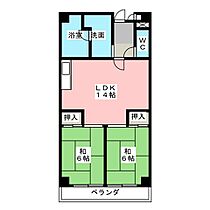 メゾン白菊  ｜ 愛知県名古屋市西区枇杷島４丁目（賃貸マンション2LDK・4階・58.00㎡） その2