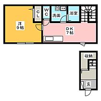 クレーヴェル  ｜ 愛知県名古屋市西区枇杷島２丁目（賃貸アパート1DK・2階・45.93㎡） その2