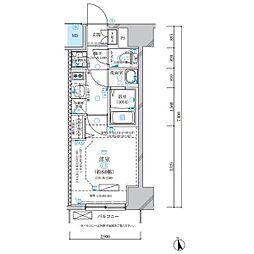 ディアレイシャス名古屋浄心 1Kの間取図画像