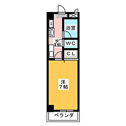 N・フラッツ浄心 1Kの間取図画像