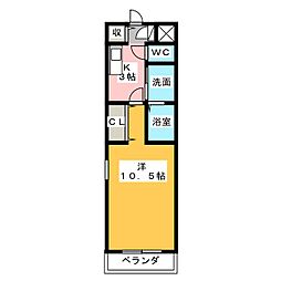 つつみ館 1階1Kの間取り