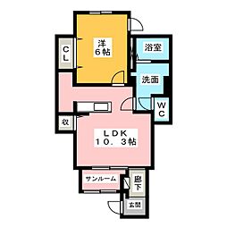 間取図画像 1LDK