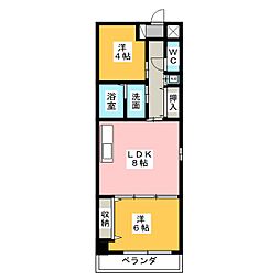 グリーンハイツ新道 1SDKの間取図画像
