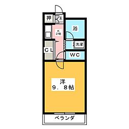 アメニティハイム 1Kの間取図画像