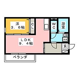 Gallery庄内通 1LDKの間取図画像