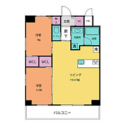 KAYAKIKUI 2LDKの間取図画像
