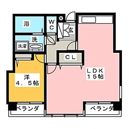 グランディ城見1 1LDKの間取図画像