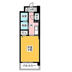 ラレジーナグランデ 1Kの間取図画像