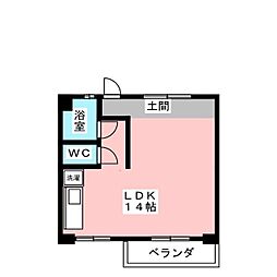 ザ・スクエア ワンルームの間取図画像