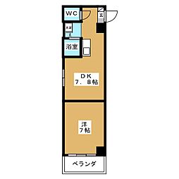 M・Tなごの1001 1DKの間取図画像