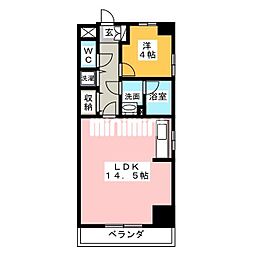グリーンハイツ新道 1LDKの間取図画像