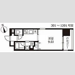 HANANOKIRISE 1Kの間取図画像