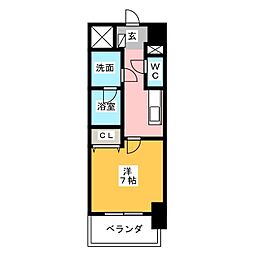 ルディアマン 1Kの間取図画像