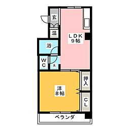 アベニュー22 1LDKの間取図画像