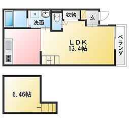 ヴィル那古野 1LDKの間取図画像