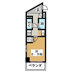 ザ・ロイヤルトップ鳥見 1Kの間取図画像