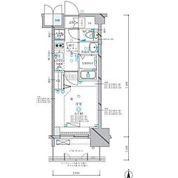 ディアレイシャス名古屋浄心II 1Kの間取図画像