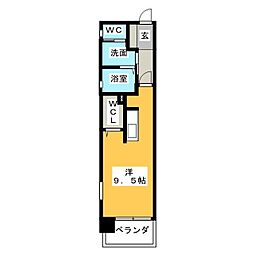 RIVO浅間町 ワンルームの間取図画像