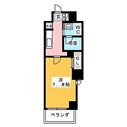 AltoRoseNagoya 1Kの間取図画像