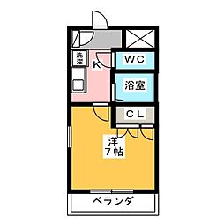 DOLLHOUSE又穂 1Kの間取図画像