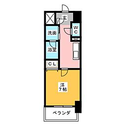 DIAMONDMOON 1Kの間取図画像