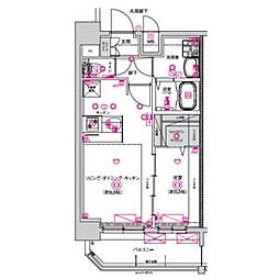 CREST TAPP浅間町 1LDKの間取図画像