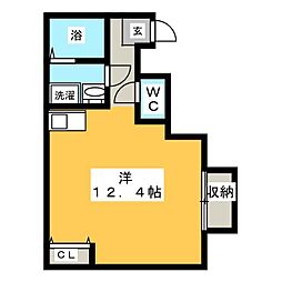 サンシャイン江川町 ワンルームの間取図画像