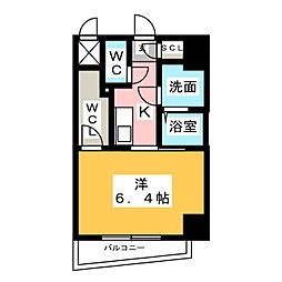 S-RESIDENCESENGENCHO 1Kの間取図画像