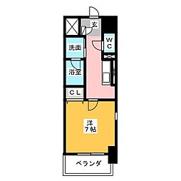 DIAMONDMOON 1Kの間取図画像