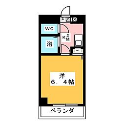 アイワ浄心ビル 1Kの間取図画像