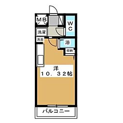 ファンタジア21 ワンルームの間取図画像