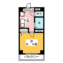 アイワ浄心ビル 1Kの間取図画像