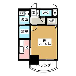 HF丸の内レジデンス 1Kの間取図画像