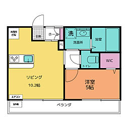 シティハイムシャルマン21 1LDKの間取図画像