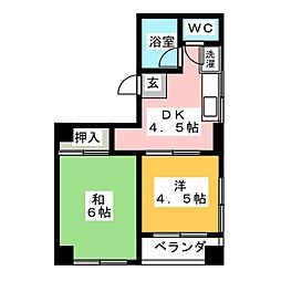 CROWN 2Kの間取図画像