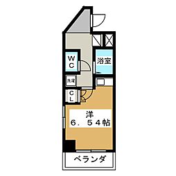 ザ・ロイヤルトップ鳥見 ワンルームの間取図画像