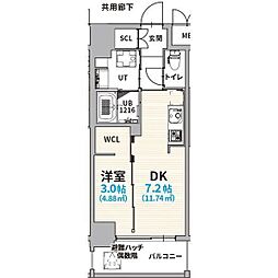 グランヴィア浄心 1SLDKの間取図画像