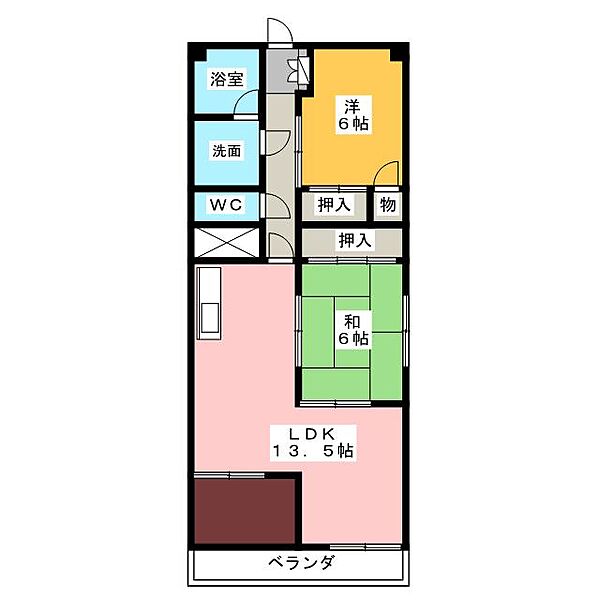 香月マンション ｜愛知県名古屋市名東区引山１丁目(賃貸マンション2LDK・2階・65.19㎡)の写真 その2