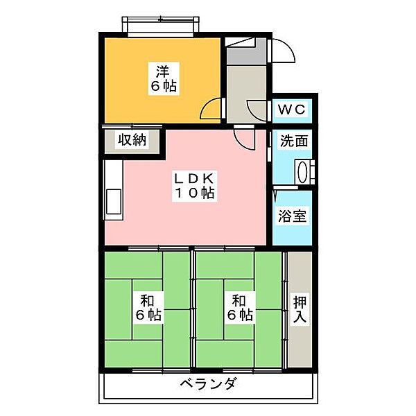 メルローズ2号館 ｜愛知県名古屋市名東区貴船２丁目(賃貸マンション3LDK・2階・64.00㎡)の写真 その2