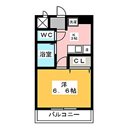 コーポ社台 ワンルームの間取図画像