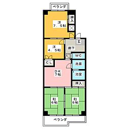 ル・アール 4DKの間取図画像